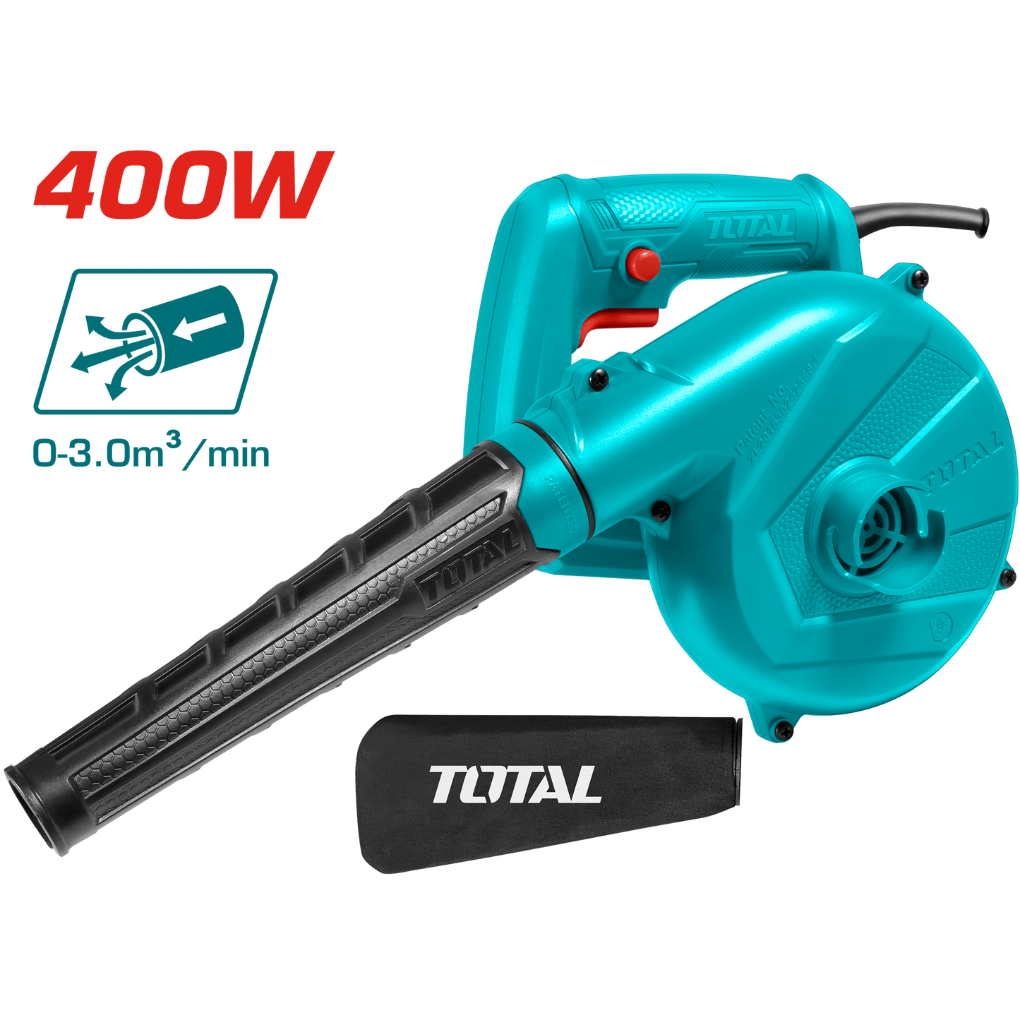 SOPLADORA/ASPIRADORA 220V 400W 14000RPM 3M3/MIN