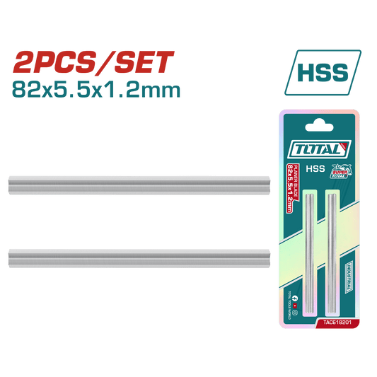CUCHILLA PARA CEPILLADORA ELECTRICA 82X5.5X1.2MM HSS
