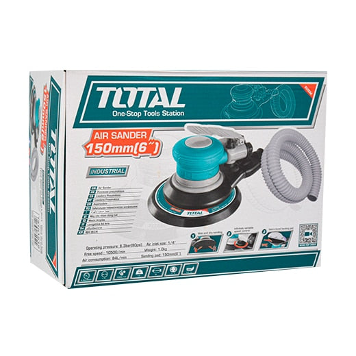 LIJADORA CIRCULAR NEUMÁTICA 6'' 1/4''PT 10500RPM 6.2BAR