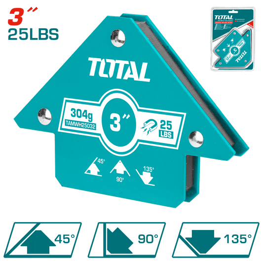 SUJETADOR MAGNÉTICO P/SOLDAR 3'' A:45/90/135 25LBS