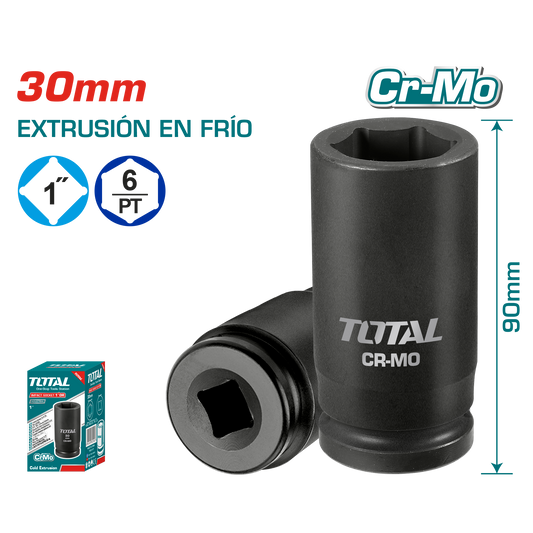 SOCKET IMPACTO DR 1 PULG 30X90MM CRMO INDUSTRIAL