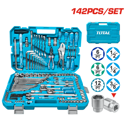 SET HERRAMIENTAS COMBINADAS 142 PZS INC MALETIN INDUSTRIAL