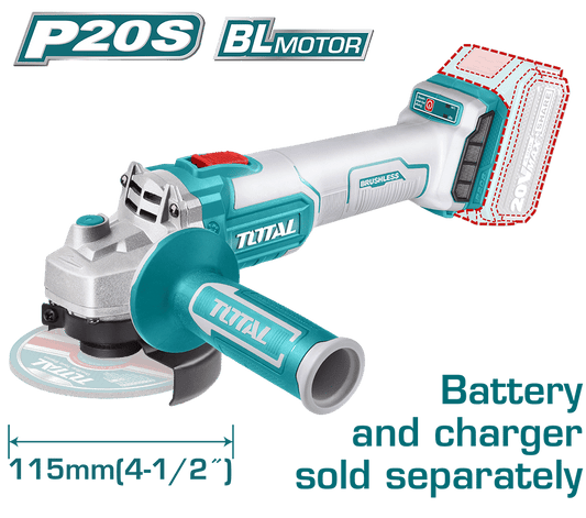 AMOLADORA LI-ION 20V 4.5'' 115mm M14 3000-8500/MIN BLMOTOR INDUSTRIAL