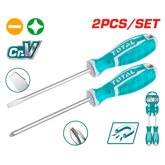 SET DESTORNILLADORES 02 PZS CR-V MAGNETICO SL6.5 + PH2