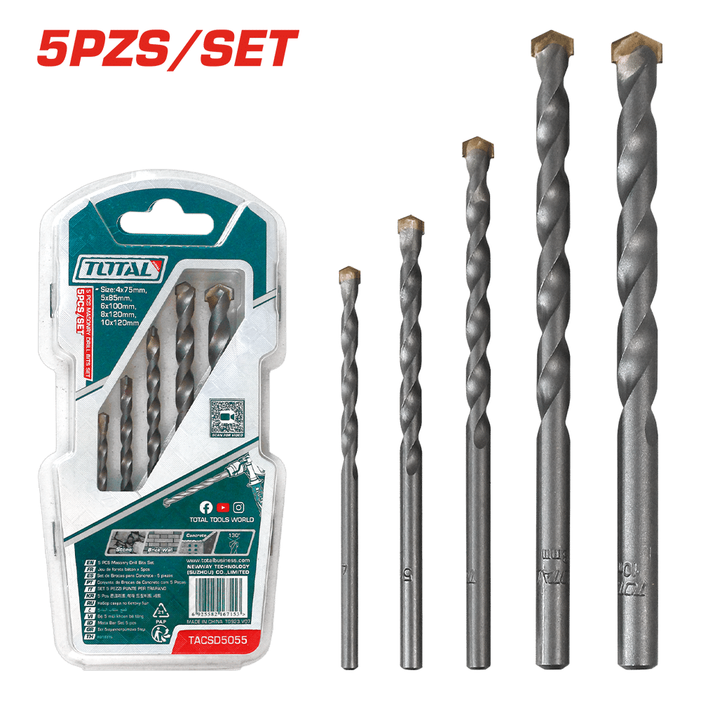 SET DE BROCAS ALBAÑILERIA 5PCS 75-120MM