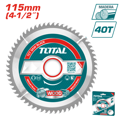 DISCO DENTADO TCT P/MADERA 115MM (4-1/2'') 40T