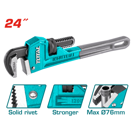 LLAVE STILLSON 24'' MAX 76MM ACERO AL CARBON PROFESIONAL