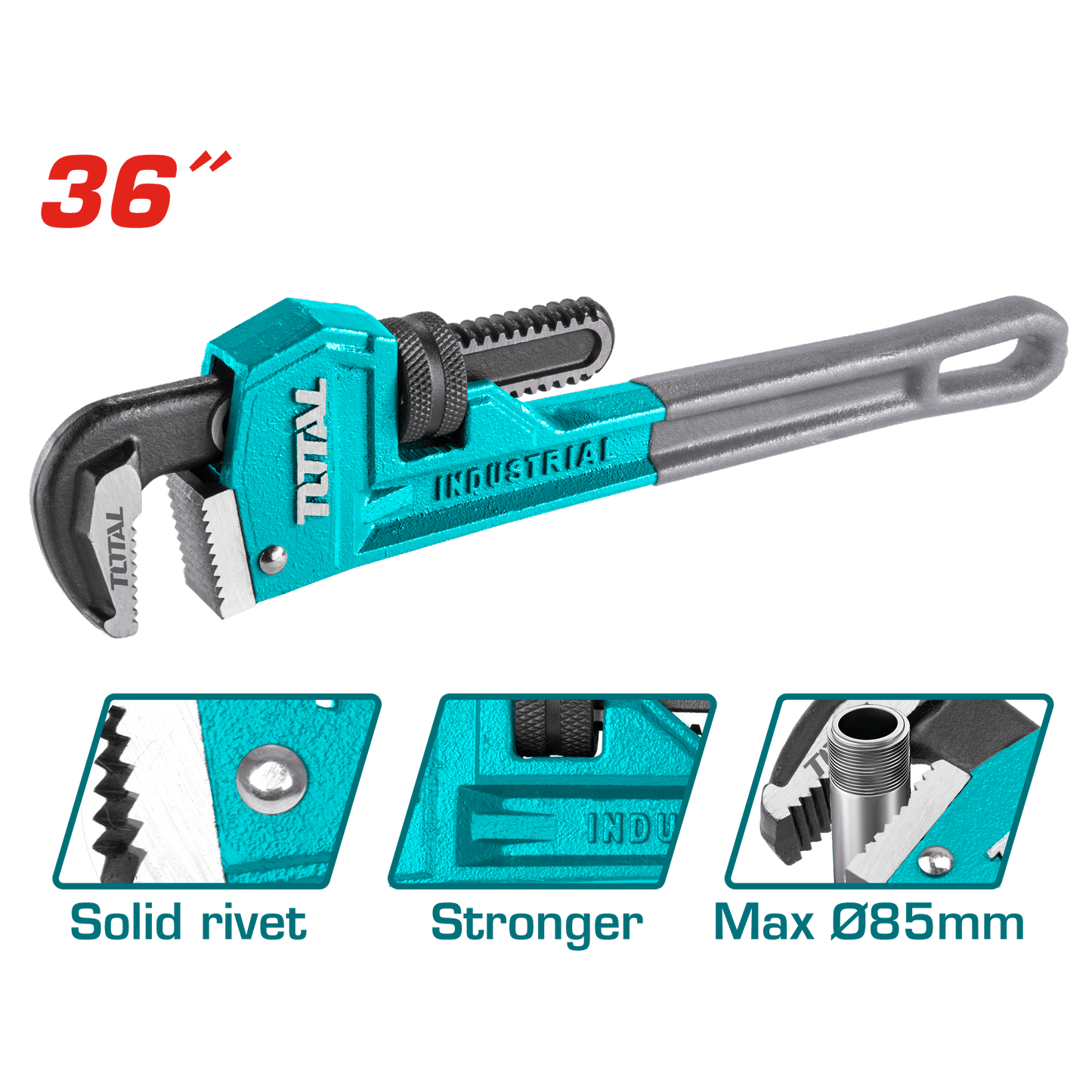 LLAVE STILLSON 36'' MAX 85MM ACERO AL CARBON PROFESIONAL