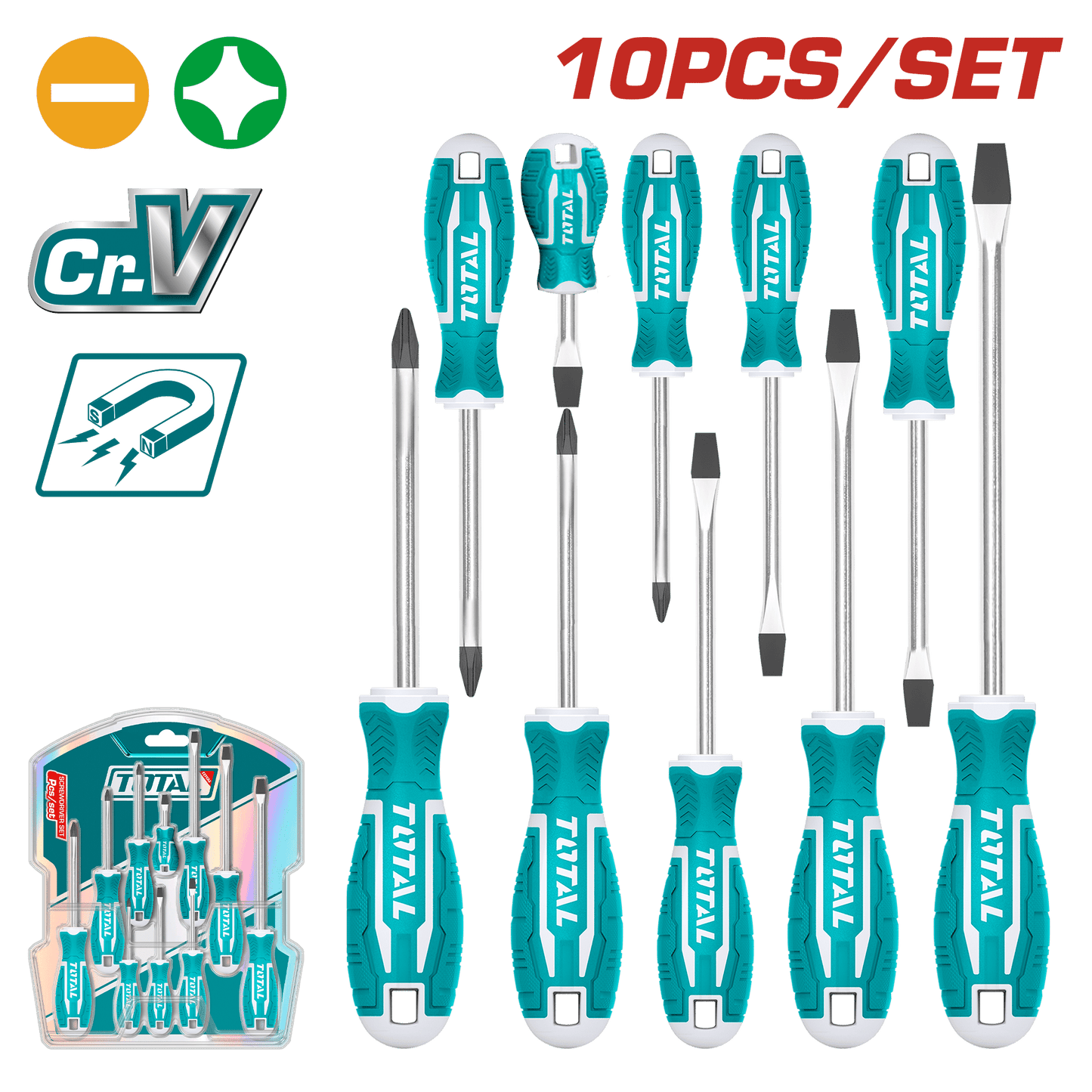 SET DESTORNILLADORES 10PZS CR-V