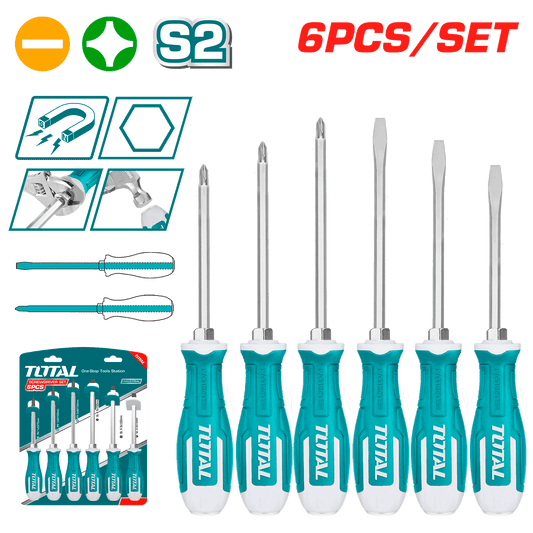 SET DESTORNILLADORES DE GOLPE S2 06PZS EJE HEX INDUSTRIAL