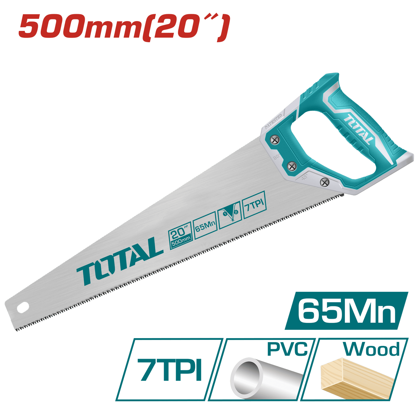 SERRUCHO DE MANO 20" 500MM 0,9MM 7TPI 65MN SUPER SELECT