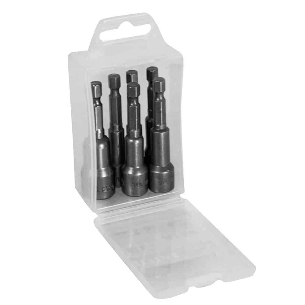 SET SOCKETS MAGNÉTICO 1/4'' HEX 6-12MM X65MM 50BV30 6PZS