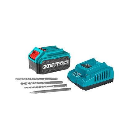 ROTOMARTILLO SDS+ 26MM 20V 2.5J 0-5000BPM BRUSHLESS 2X4.0AH 4FUNC INDUSTRIAL