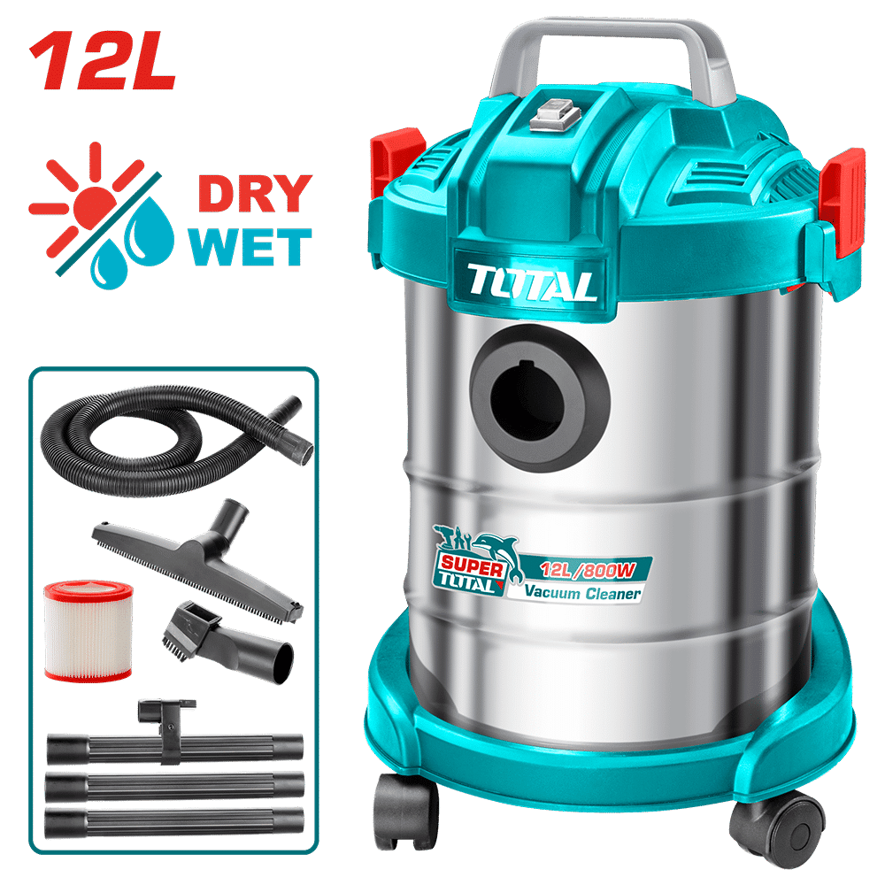 ASPIRADORA 12L 800W 1.7M3/MIN 16KPA SECO/HUMEDO