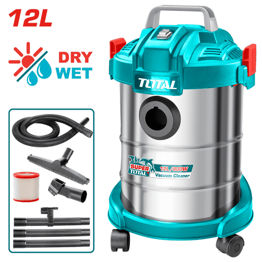ASPIRADORA 12L 800W 1.7M3/MIN 16KPA SECO/HUMEDO