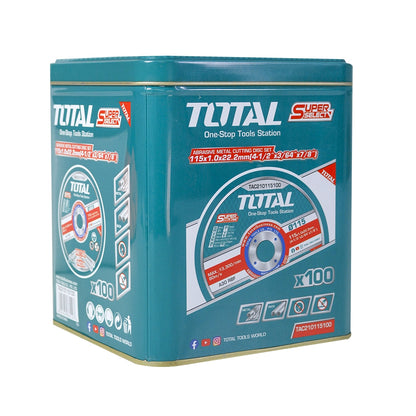 SET DISCOS ABRASIVO/CORTE P/METAL 115X1.0X22.2MM 100PZS ULTRA DELGADO