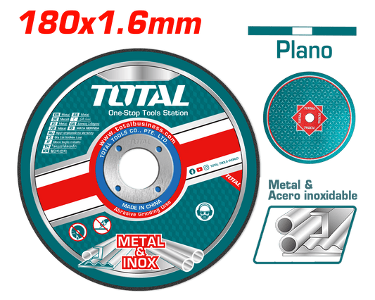 DISCO ABRASIVO/CORTE P/METAL 180X1.6X22.2MM