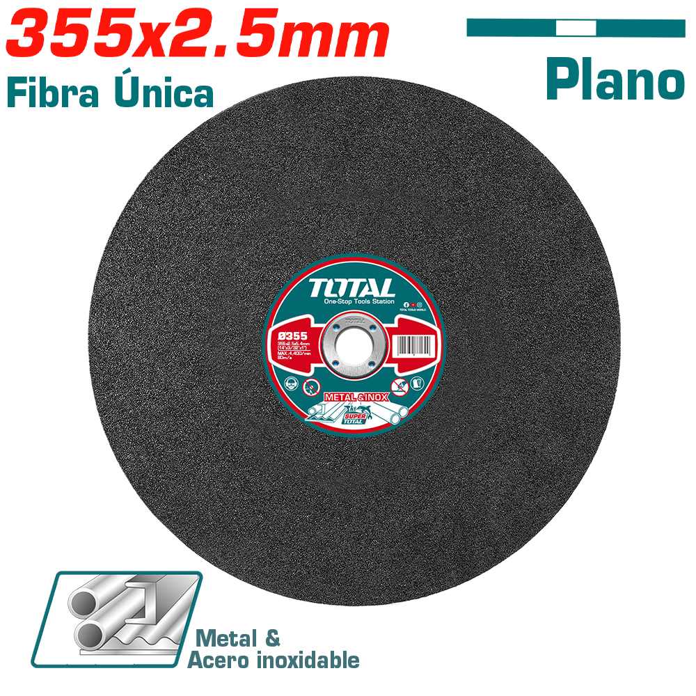 DISCO ABRASIVO/CORTE P/METAL 355X2.5X25.4MM PLANO S.SELECT