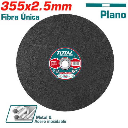 DISCO ABRASIVO/CORTE P/METAL 355X2.5X25.4MM PLANO S.SELECT