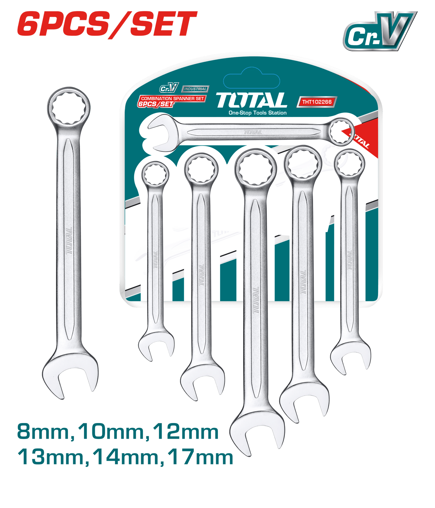 SET LLAVES COMBINACION 06PCS CR.V S. SELECT INDUSTRIAL