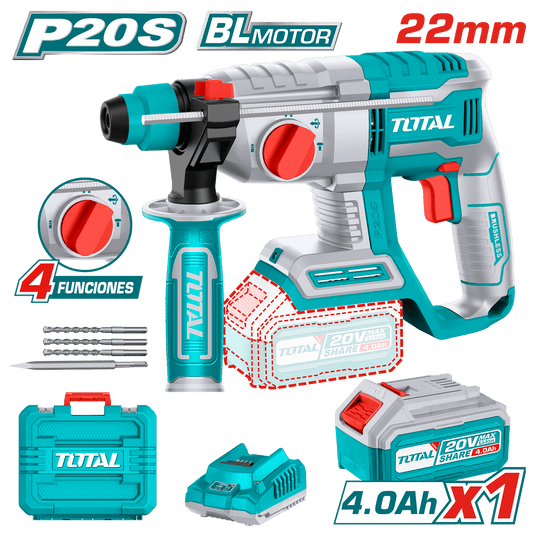 ROTOMARTILLO SDS+ 22MM 20V 2.0J 0-5400BPM BRUSHLESS 1X4.0AH 4FUNC INDUSTRIAL