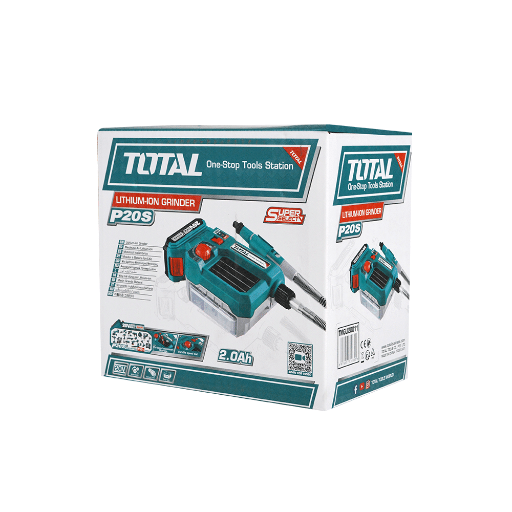 MINI AMOLADORA LI-ION 20V 5000-33000RPM 3.2MM VARIABLE ACC:40PCS 2.0AH