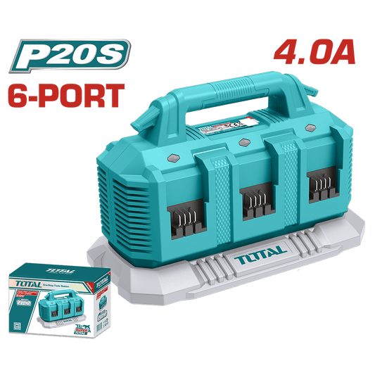 CARGADOR INTELIGENTE 4.0A 20V (6 PUERTOS) SECUENCIAL P20S INDUSTRIAL