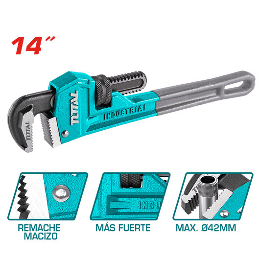 LLAVE STILLSON 14'' 350MM MAX 50MM ACERO AL CARBON INDUSTRIAL