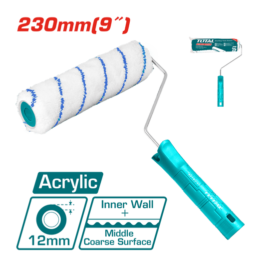 RODILLO P/PINTAR 230MM(9") FIBRA 12MM ACRILICO P/PARED