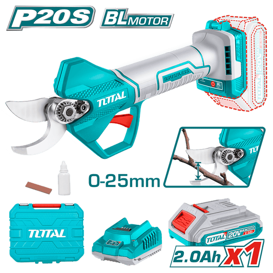 TIJERA LI-ION 20V P20S CORTE 0-25MM BRUSHLESS 1X2.0AH + MALETIN