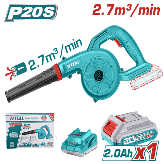 SOPLADORA LI-ION 20V 2.7M3/MIN 18000RPM 1 X 2.0AH