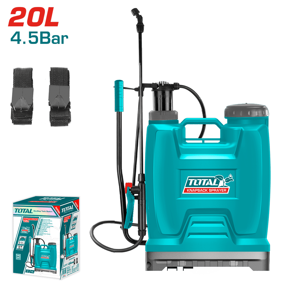 ROCIADOR MOCHILA 20L 4.5BAR AJUSTABLE GATILLO DE FIBRA DE VIDRIO
