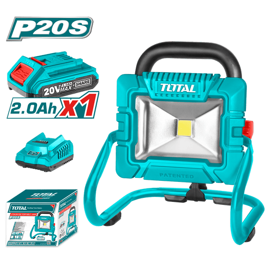 LAMPARA PORTATIL LED 20V 20W 1X2.0AH 1800LUMENS