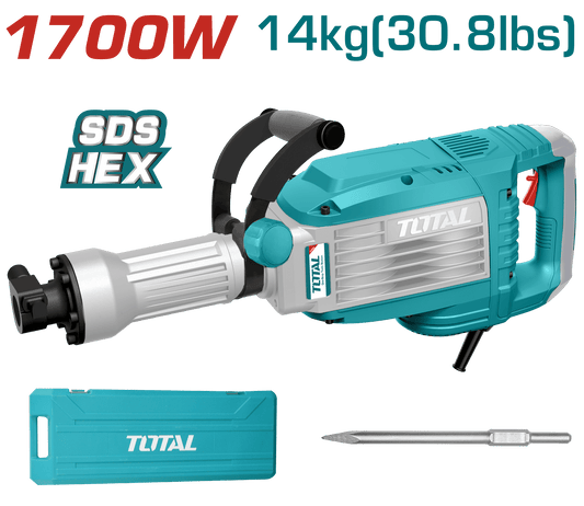 DEMOLEDOR SDS HEX 1700W 1900BMP 50J 14KG INDUSTRIAL