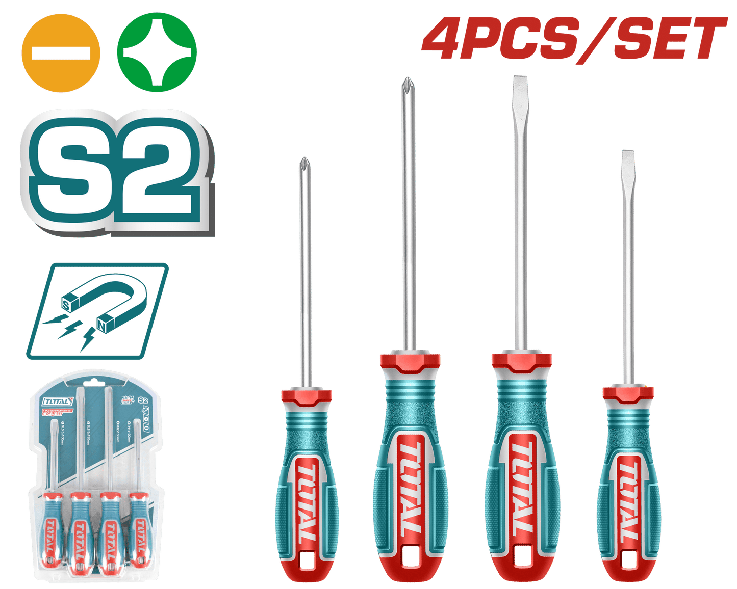 SET DESTORNILLADORES S2 04PZS