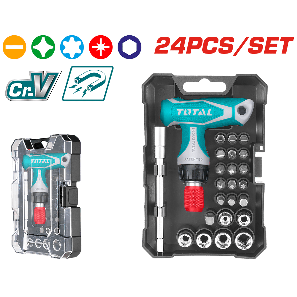 SET DESTORNILLADORES + PUNTAS X24PZS ESTUCHE