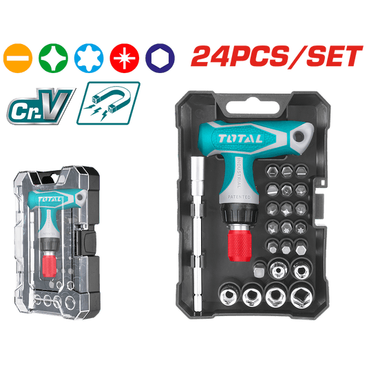 SET DESTORNILLADORES + PUNTAS X24PZS ESTUCHE