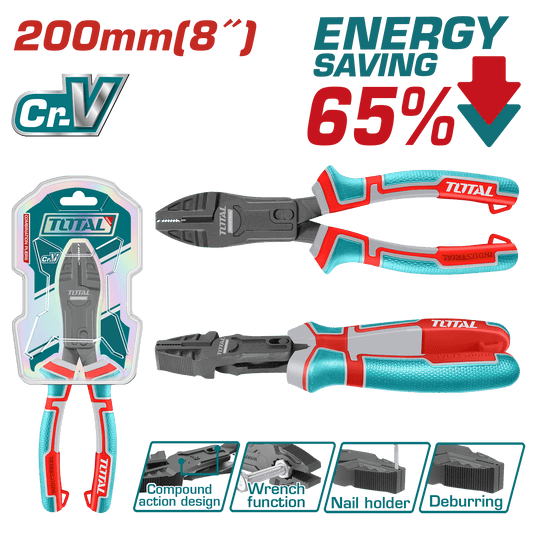 ALICATE COMBINADO SUAVE 8" 200MM CR-V