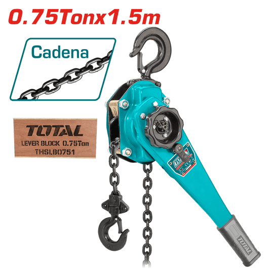 TECLE CON RACHET 0.75 TON 1.5M FUERZA 210N 1 CADENA