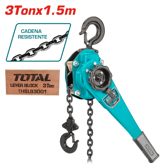TECLE CON RACHET 3.00 TON 1.5M FUERZA 320N 1 CADENA