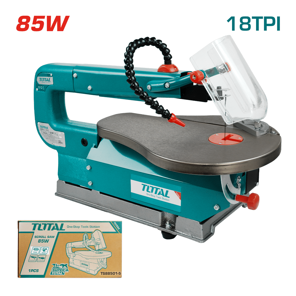 SIERRA CALADORA 85W 0-1650RPM MESA:375X250MM 0-45º HOJA:133X2.6X.25MM