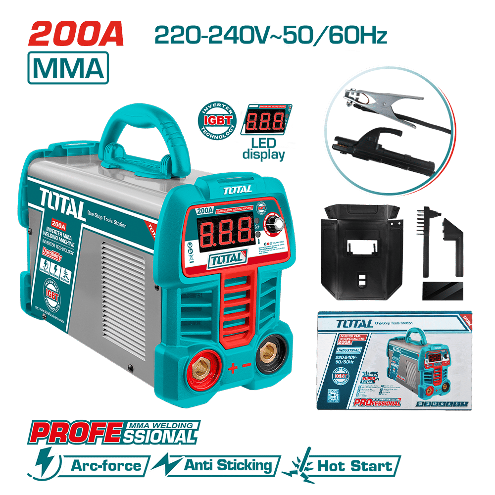 SOLDADORA INVERTER MMA 15-200A LED E:1.6-4.0MM