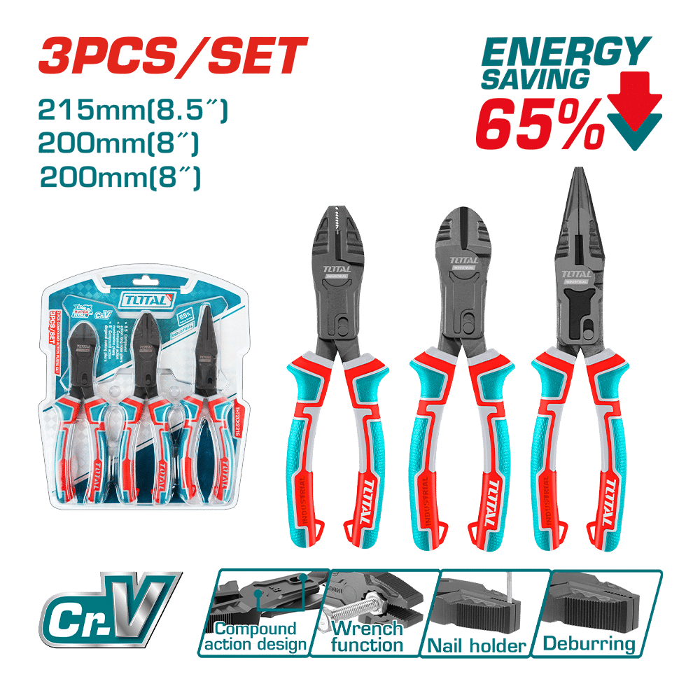 SET DE ALICATES 3PCS 8/8.5 CR-V MANGO TPR