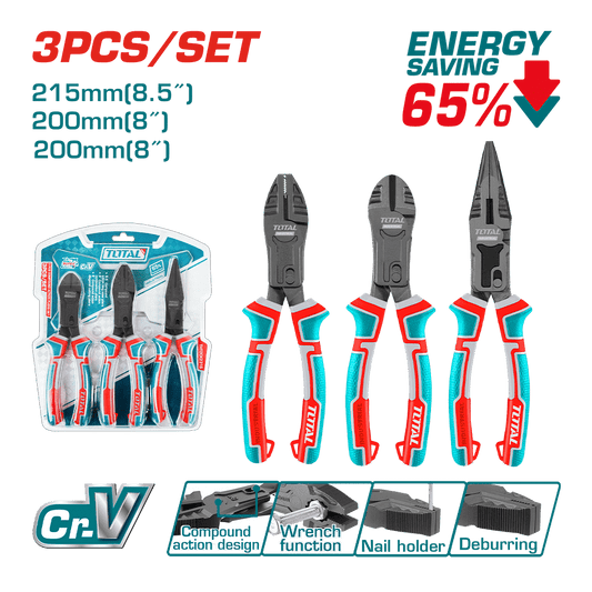 SET DE ALICATES 3PCS 8/8.5 CR-V MANGO TPR