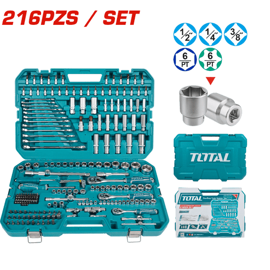 SET HERRAMIENTAS COMBINADAS 216 PZS INC MALETIN INDUSTRIAL