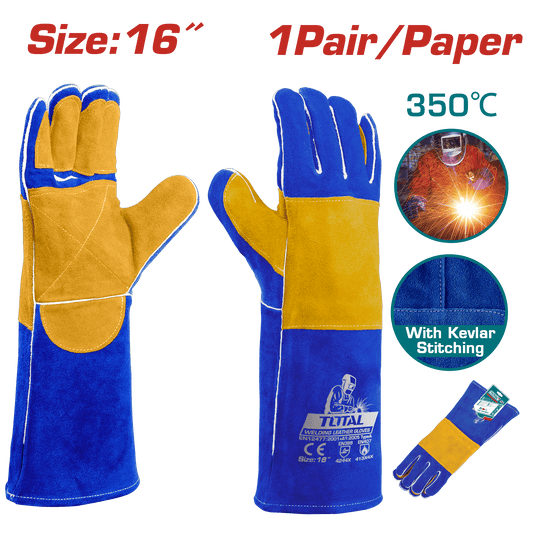 GUANTES P/SOLDAR 16'' 350 ºC +KEVLAR EN388 EN407