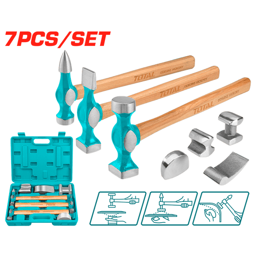 SET MARTILLOS P/PLANCHADO +ACC 7PCS + MALETIN BMC