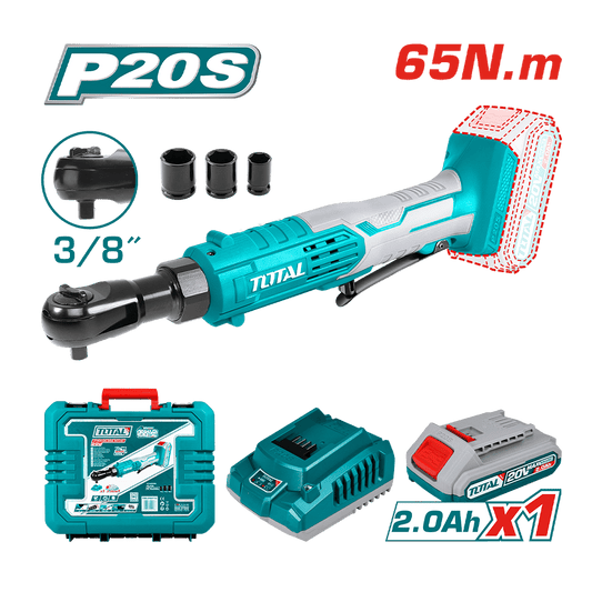 RACHET LI-ION 20V 65NM 3/8'' 250RPM 1X2.0AH INC MALETIN