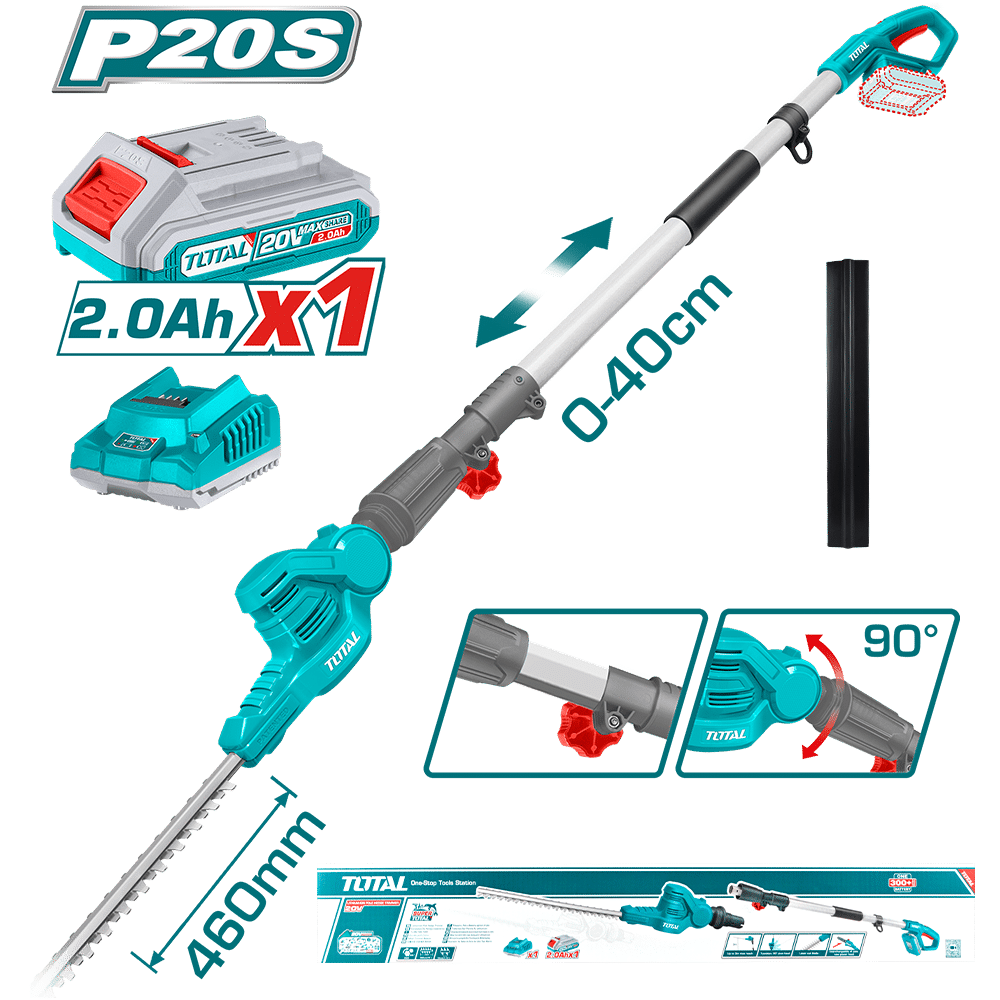 CORTASETOS LI-ION 20V 2800SPM 46CM C:18MM 1X2.0AH EXTENSION 0-40CM