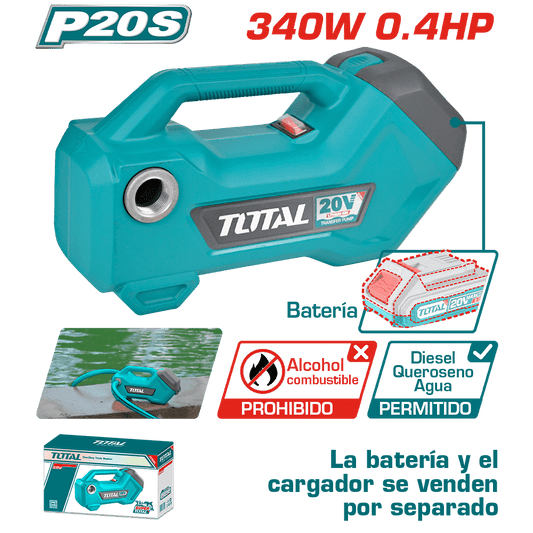 BOMBA DE TRANSFERENCIA LI-ION 20V 3/4" 4500RPM 48L/MIN